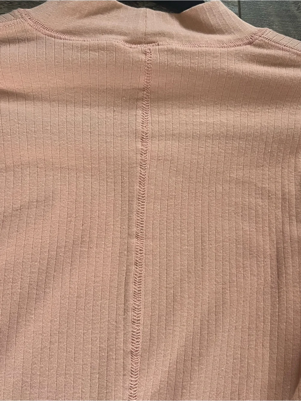 Free People Ribbed Long Sleeve Top in Rose Smoke size s NWT